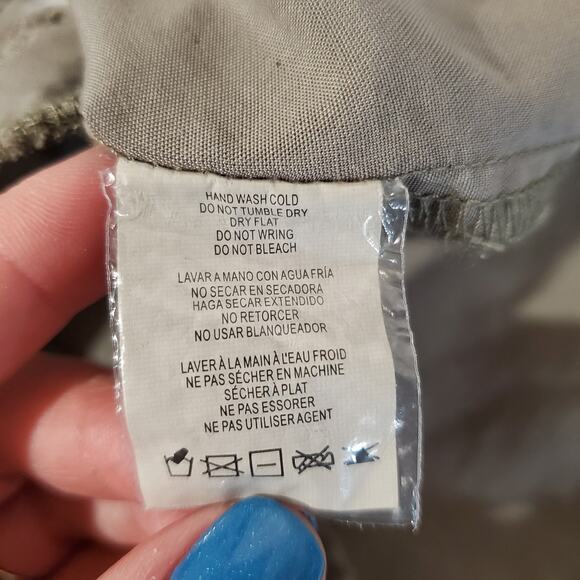 Thread & Supply Women's L Better Days Slate Green Button-Down Mini Shirt Dress - Picture 10 of 11